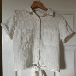 Cute Button-Down with Back Tie